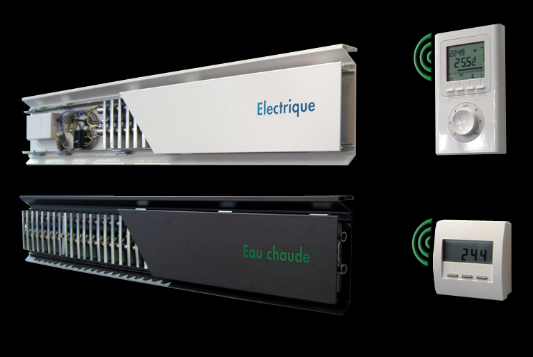 Plinthes chauffantes électriques ou hydrauliques