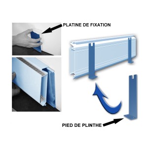 Pied de plinthe & Platine de fixation murale - Couleur Personnalisée