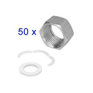 Ecrous inox 1/2" pour flexible inox